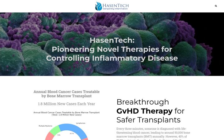 Screenshot van hasentechbio.com