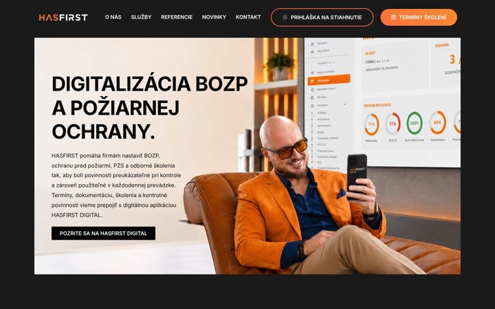 Screenshot of hasfirst.sk