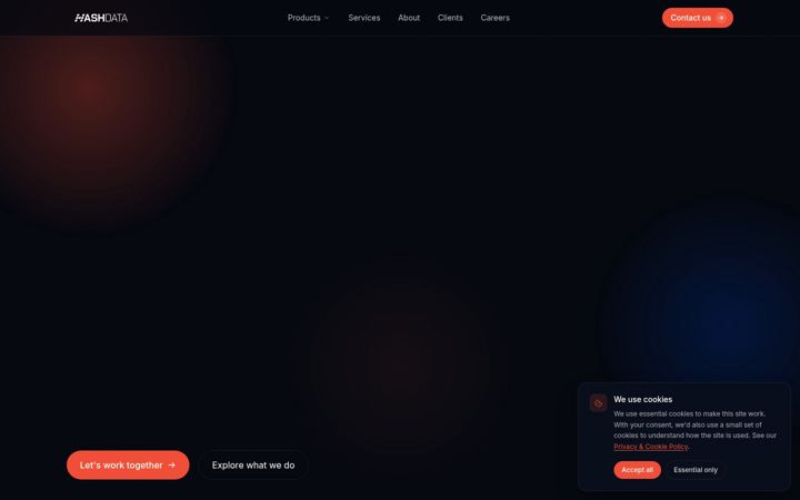 Screenshot of hashdata.co.za