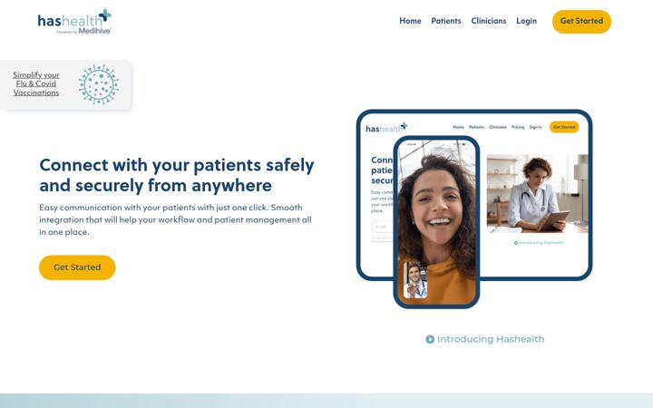 Screenshot of hashealth.com