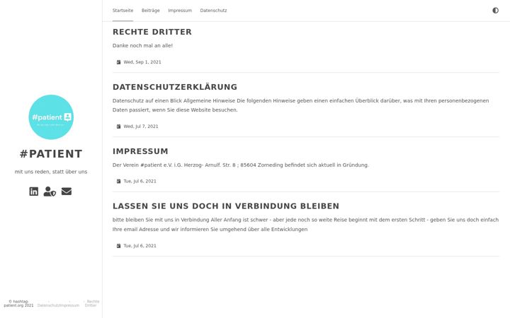 Screenshot of hashtag-patient.org