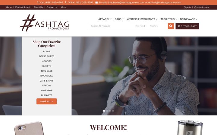 Screenshot of hashtag-promotions.com