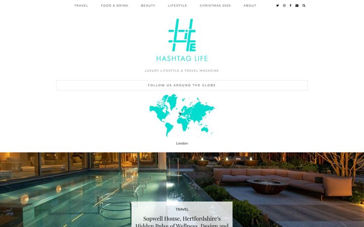 Screenshot of hashtaglife.co.uk
