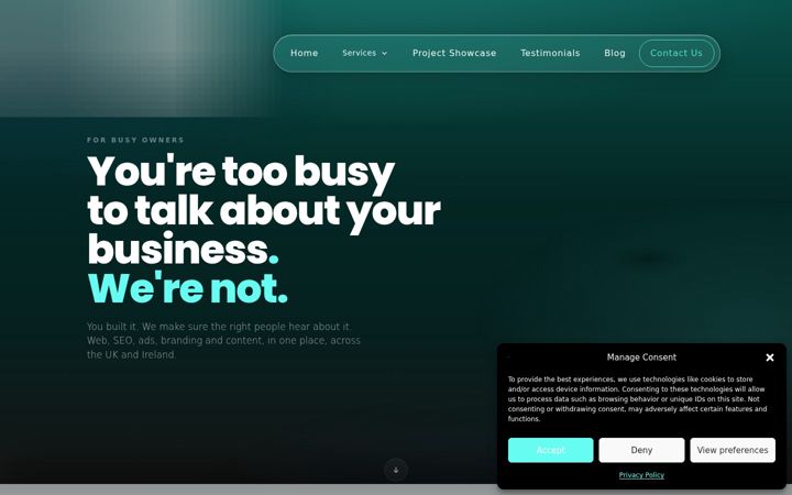 Screenshot of hashtagmediagroup.co.uk