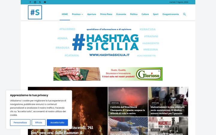 Screenshot of hashtagsicilia.it