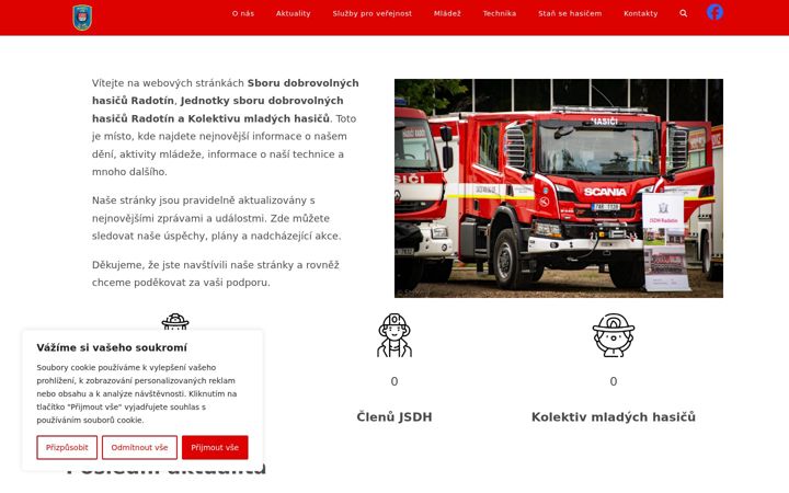 Screenshot of hasiciradotin.cz