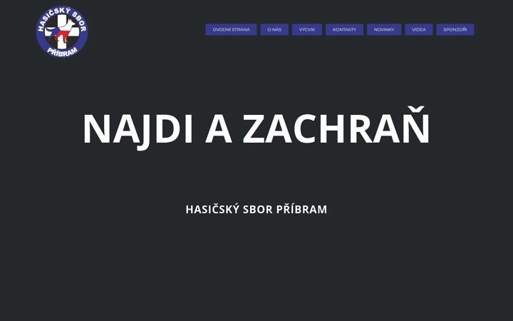 Screenshot of hasicskysborpribram.cz