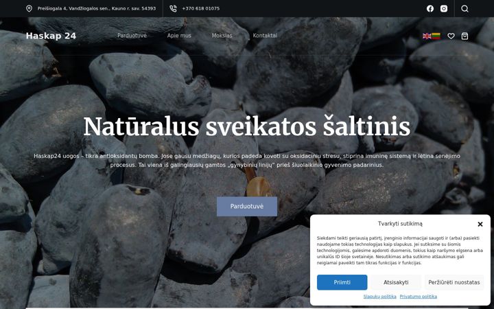 Screenshot of haskap24.lt