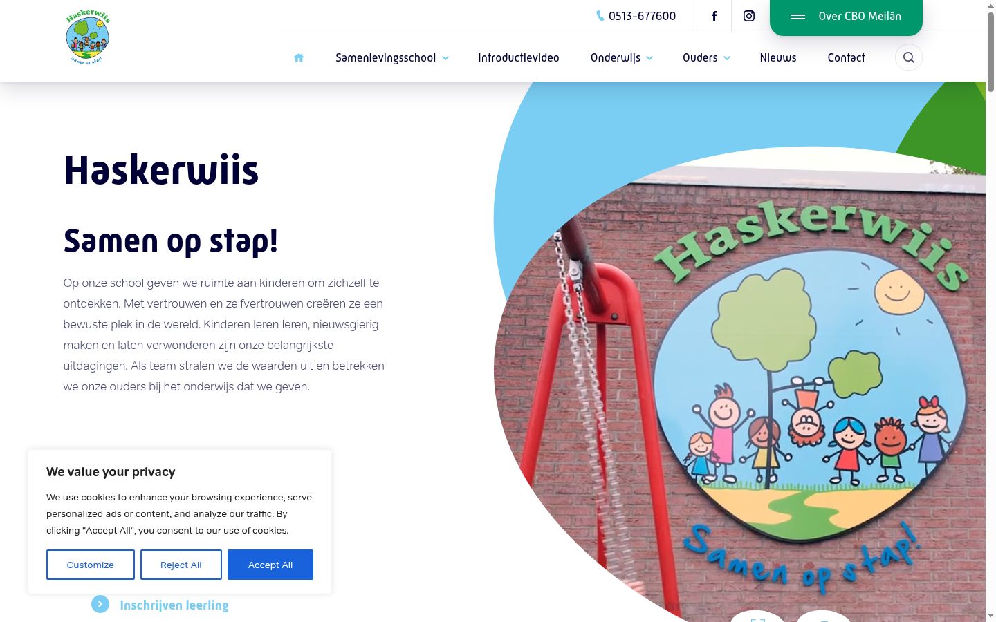Screenshot van de toestemmingsbanner zoals getoond vóór enige interactie