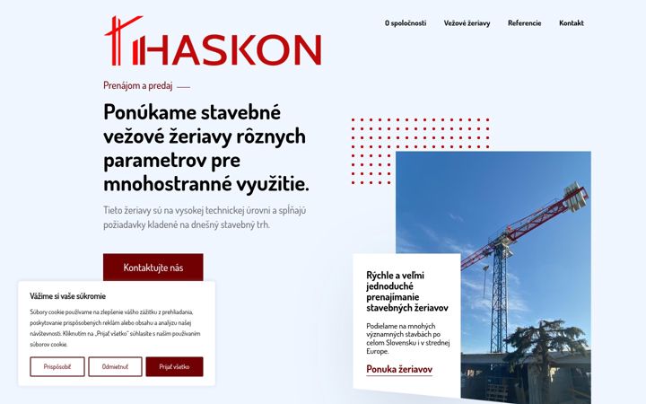 Screenshot of haskon.sk