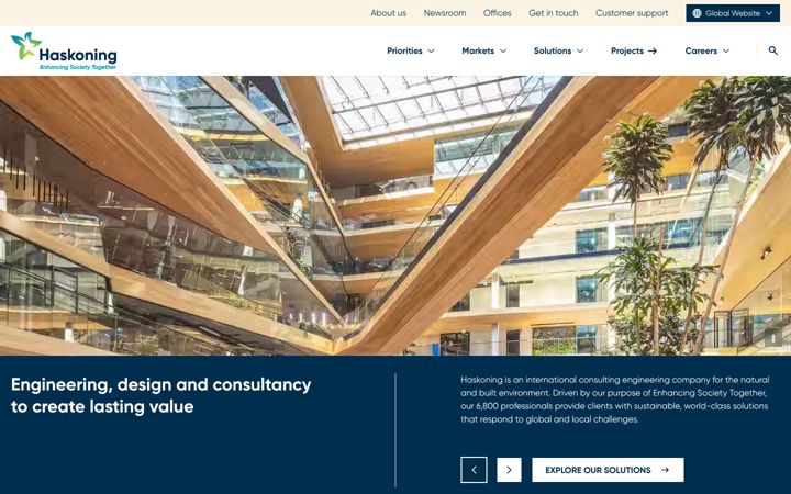 Screenshot of haskoning.com