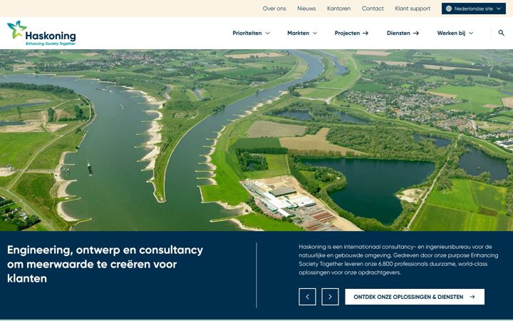 Screenshot of haskoning.nl