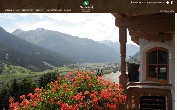 Screenshot of haslachhof.at