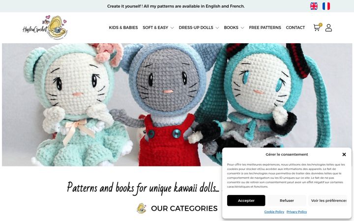 Screenshot of hasleacrochet.com