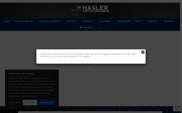 Screenshot of haslerbullets.com