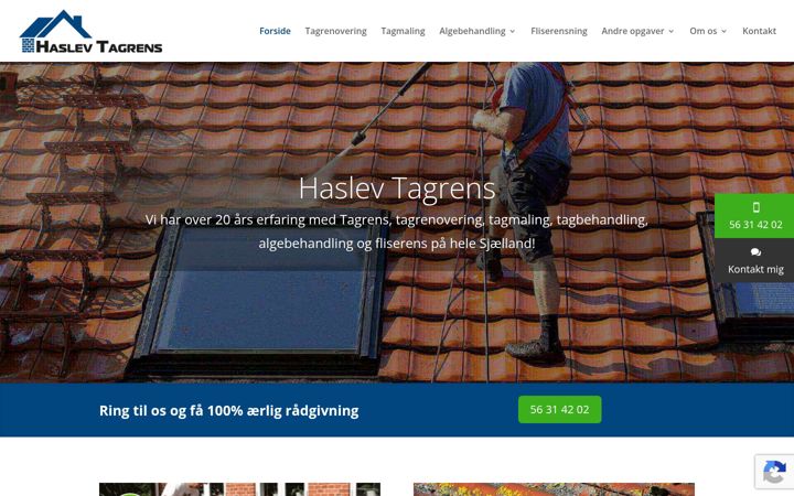 Captura de ecrã de haslevtagrens.dk
