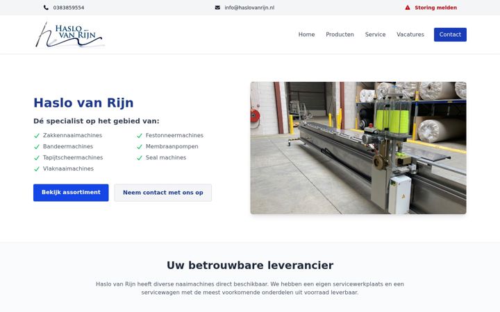 Screenshot of haslovanrijn.nl