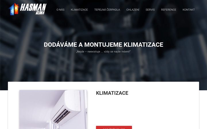 Screenshot of hasman-klima.cz