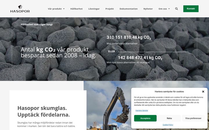 Screenshot of hasopor.se