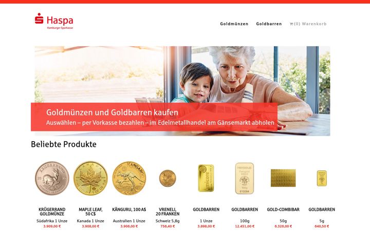 Screenshot of haspa-gold.de