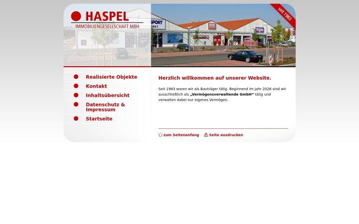 Screenshot of haspel.eu
