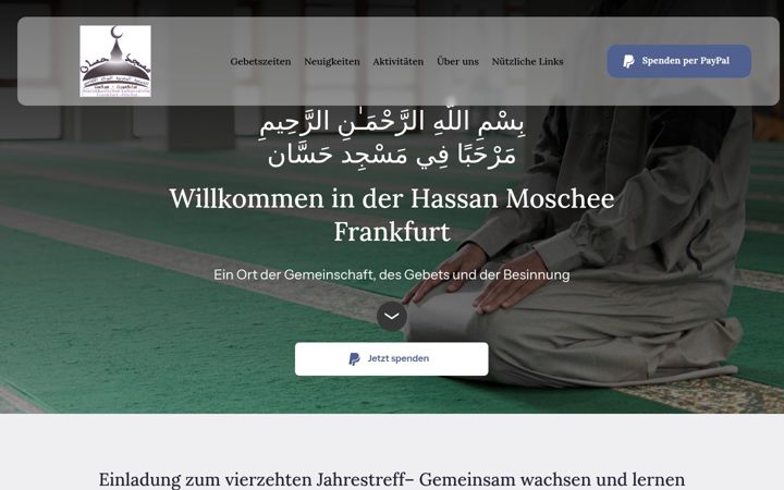 Ekrānuzņēmums no hassan-moschee-frankfurt.de