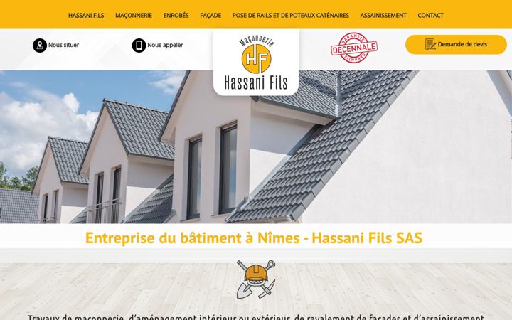 Screenshot of hassani-fils-maconnerie.fr