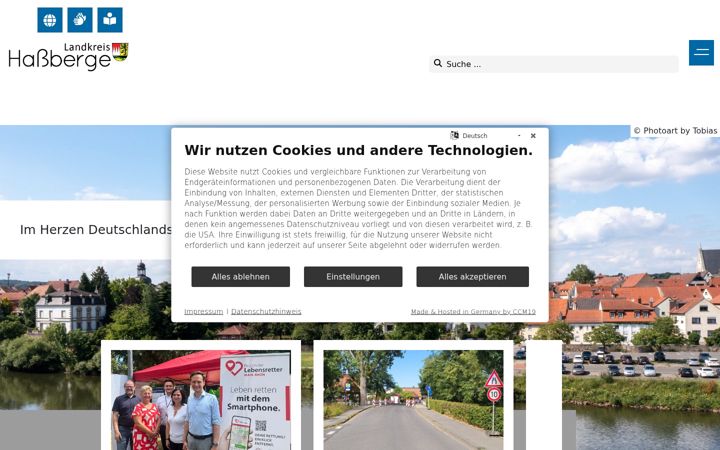 Screenshot of hassberge.de