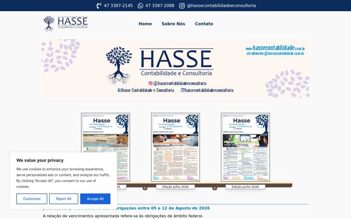 Screenshot of hassecontabilidade.com.br