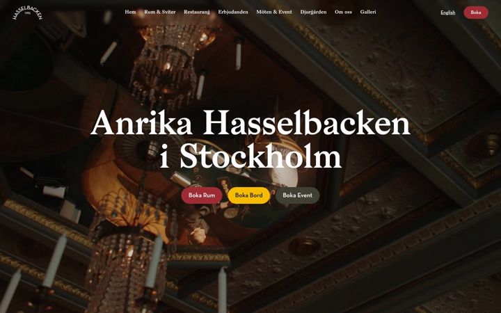 Skjermbilde av hasselbacken.com