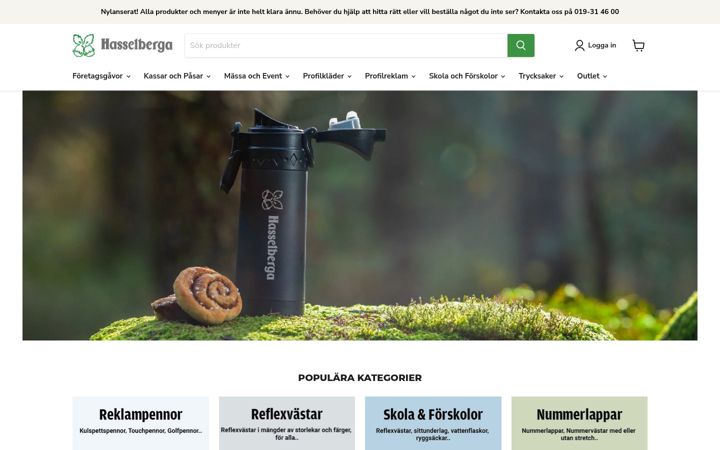 Screenshot of hasselberga.se
