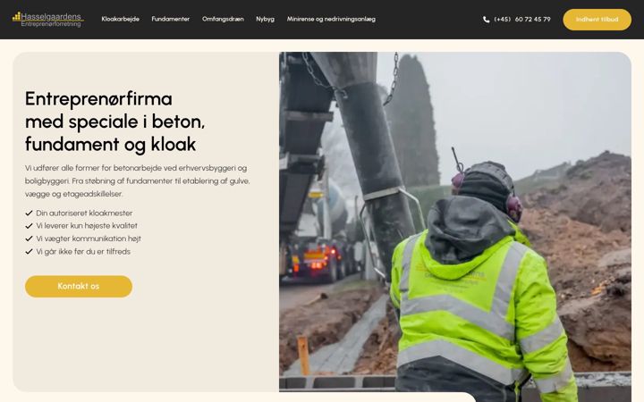 Screenshot of hasselgaardens.dk
