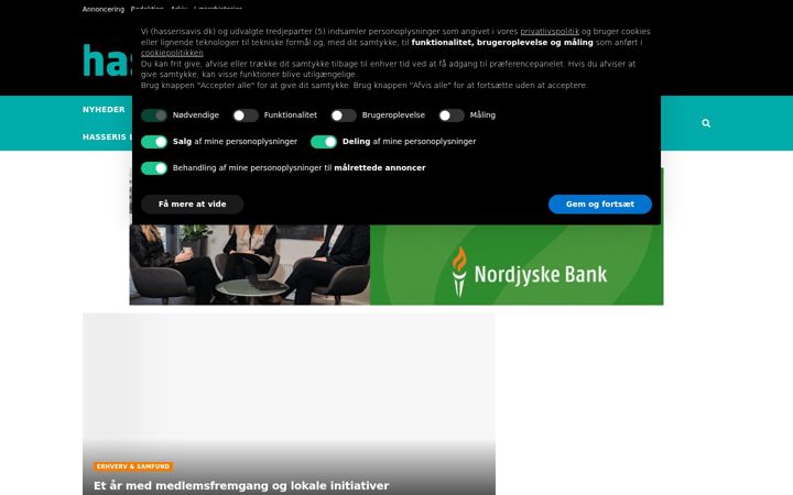 Screenshot of hasserisavis.dk