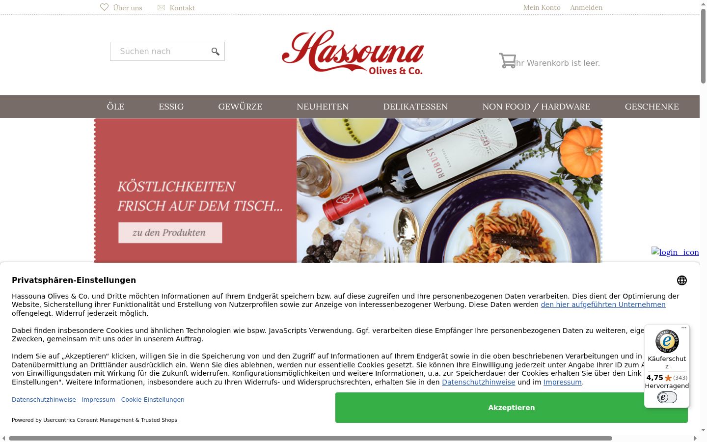 Kuvakaappaus suostumusbannerista, joka näytettiin ennen mitään vuorovaikutusta
