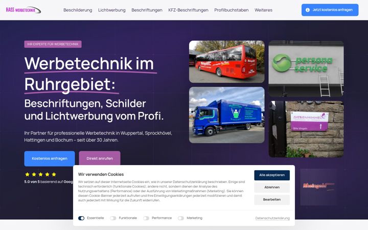 Screenshot of hasswerbetechnik.de