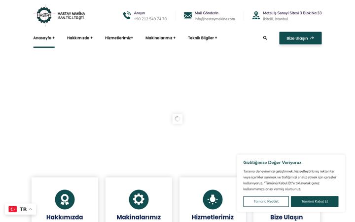 Screenshot of hastaymakina.com