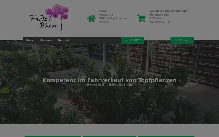 Screenshot of hasteblumen.at