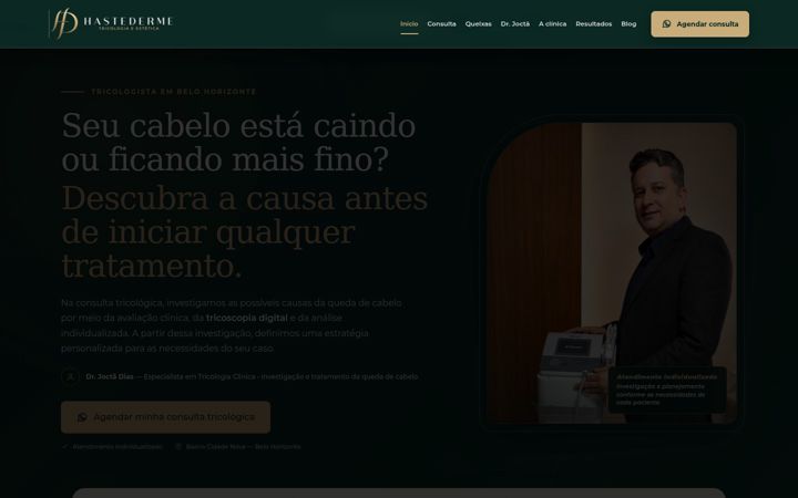 Screenshot of hastederme.com.br
