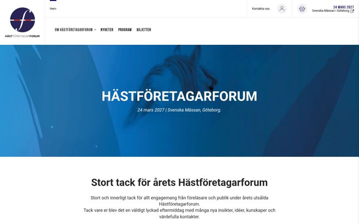 Screenshot of hastforetagarforum.se