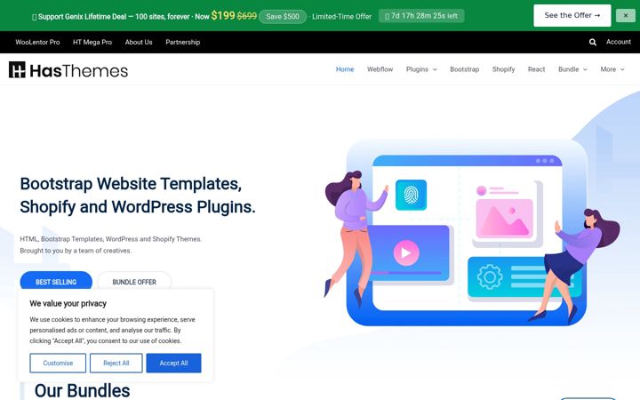 Screenshot of hasthemes.com