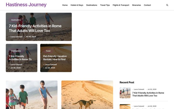 Screenshot of hastinessjourney.com