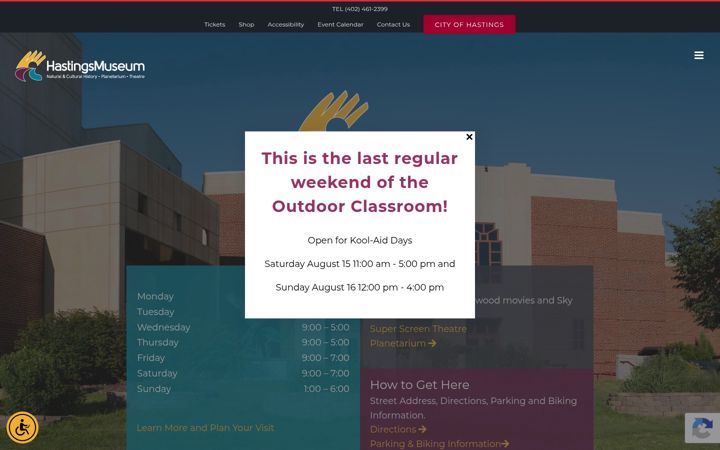 Screenshot of hastingsmuseum.org