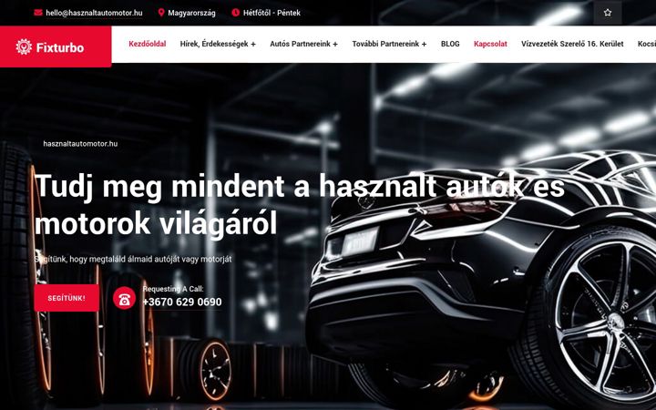 Screenshot of hasznaltautomotor.hu