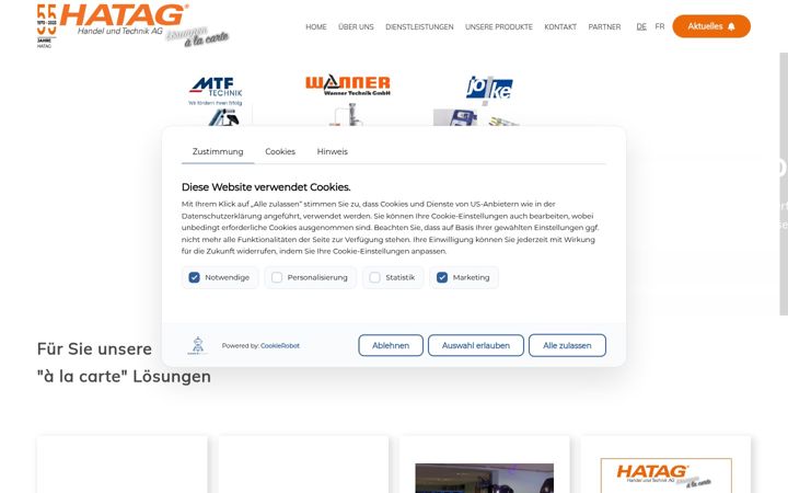 Screenshot of hatag.ch
