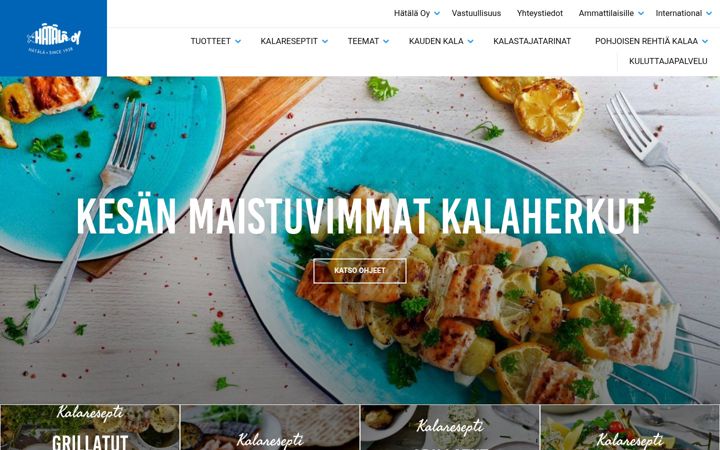 Screenshot of hatala.fi
