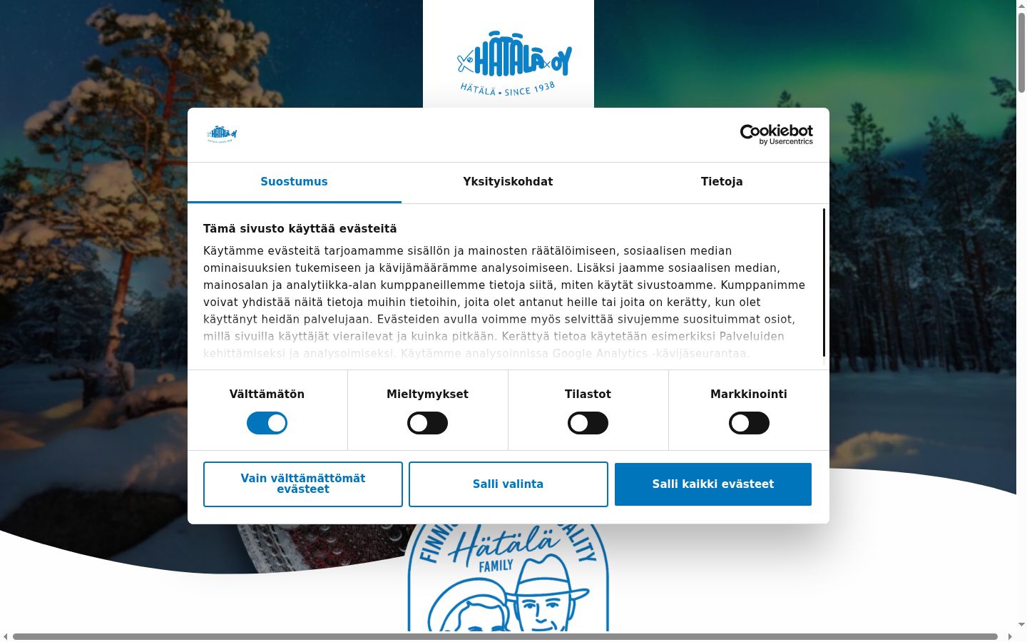 Screenshot tal-banner tal-kunsens muri qabel kwalunkwe interazzjoni
