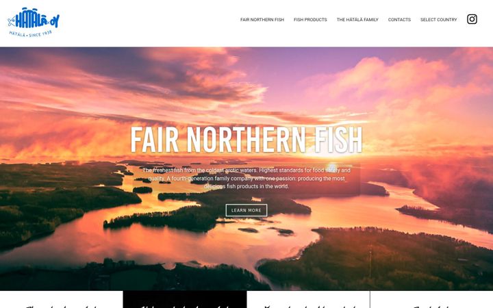 Screenshot of hatalafisk.se