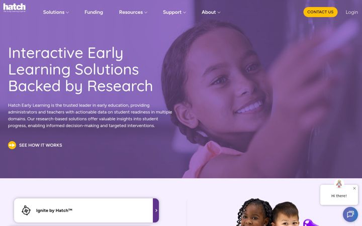 Screenshot of hatchearlylearning.com