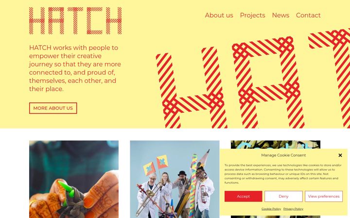 Screenshot of hatchprojects.org.uk