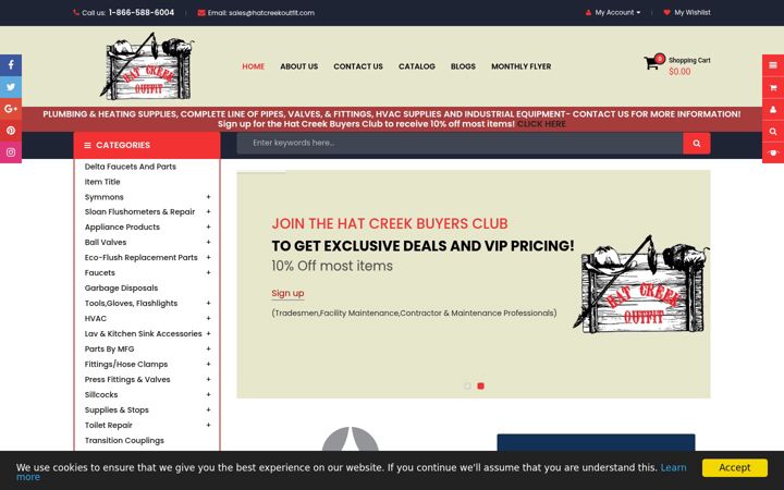 Screenshot of hatcreekoutfit.com